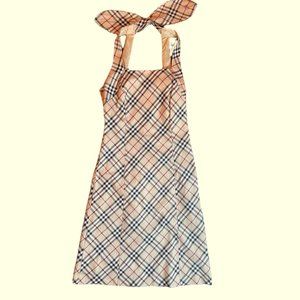 Burberry Beige Checkered Dress